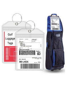 Etiquetas de Equipaje de Golf CruiSeaU 4 Piezas 15.24x22.86 cm
