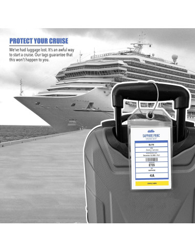 Soporte para Etiquetas de Equipaje Cruise On - 4 Paquete