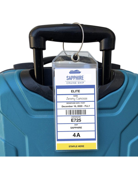 Soporte para Etiquetas de Equipaje Cruise On - 4 Paquete Soporte para Etiquetas de Equipaje Cruise On - 4 Paquete