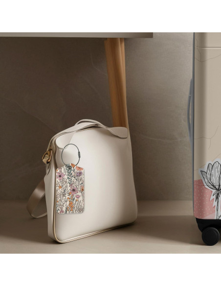 Etiquetas de Equipaje Retro ZFQ - Paquete de 2, PU, 15.29x9.7cm