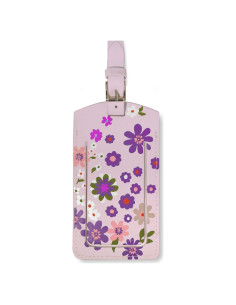 Etiqueta de Equipaje de Cuero Vegano Kate Spade Rosa Floral