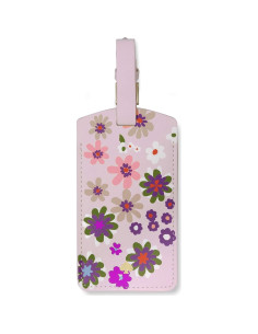 Etiqueta de Equipaje de Cuero Vegano Kate Spade Rosa Floral 2