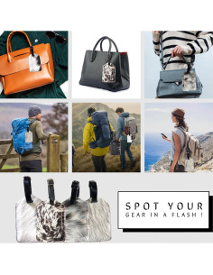 Etiqueta de Equipaje de Cuero Mulch - Paquete de 3, Pelo Arriba 2