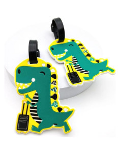 Etiqueta de Equipaje de Silicona QFSH T-Rex 12.7x10.16cm 2