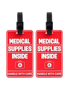 Etiquetas de Suministros Médicos Tinoaly 2 Piezas PVC Rojo