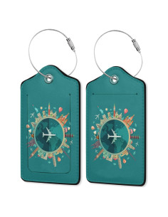 Etiqueta de Equipaje Elightvap Go Travel Flight Views 11.94x6.99 cm