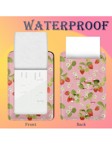 Etiquetas de Equipaje Smoaffly 2 Piezas Flor Rosa Cuero