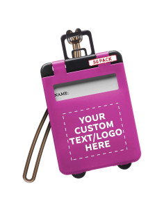 50 Mini Etiquetas de Equipaje Personalizables Descuento Promos