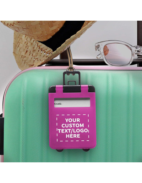 50 Mini Etiquetas de Equipaje Personalizables Descuento Promos