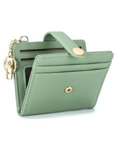 Cartera Slim POIUGOYA para Mujeres con Bloqueo RFID - Verde
