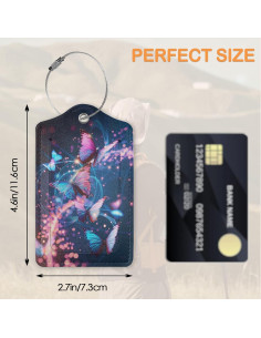 Etiquetas de Equipaje Losthll Mariposa Colorida Paquete de 3 2