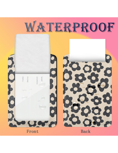 Etiquetas de Equipaje Smoaffly 2 Piezas Cuero Sintético Flor Negra