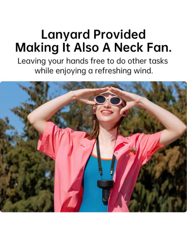 Ventilador de Mano JISULIFE Life7 - 5 Velocidades, Plegable