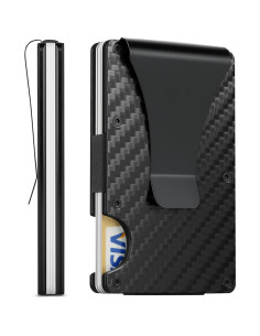 Billetera Minimalista RFID Fibra de Carbono Mate para Hombre 2