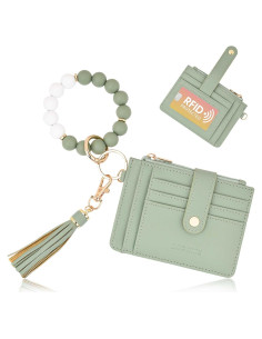 Monedero RFID Delgado Verde BAOSIWA con Correa para Muñeca