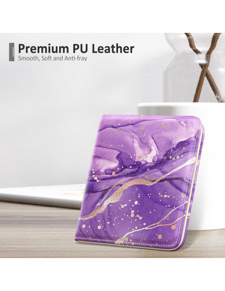 Cartera RFID Compacta Nipichsha para Mujeres - Mármol Púrpura Cartera RFID Compacta Nipichsha para Mujeres - Mármol Púrpura