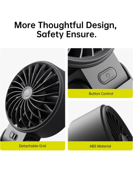 Ventilador de Mano JISULIFE Life7 - 5 Velocidades, Plegable