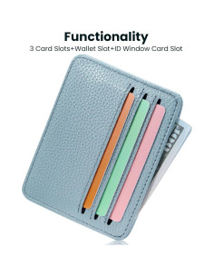 Cartera Minimalista Mayski RFID Azul para Mujeres y Hombres 2