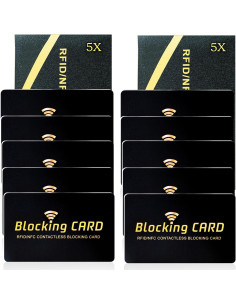 Paquete de 10 Tarjetas Bloqueadoras RFID Linmxiy - Protección Total 2