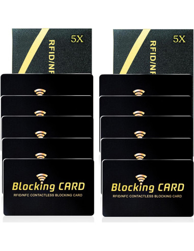 Paquete de 10 Tarjetas Bloqueadoras RFID Linmxiy - Protección Total