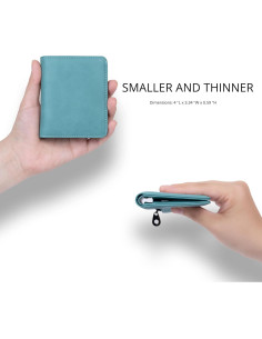 Billetera RFID Compacta Alldaily para Mujeres Azul Purista 2