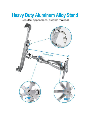 Soporte de Pared Anti-Robo Woleyi para Tabletas 9-14"