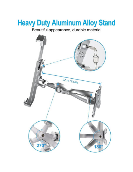 Soporte de Pared Anti-Robo Woleyi para Tabletas 9-14"