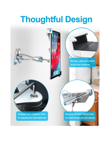 Soporte de Pared Anti-Robo Woleyi para Tabletas 9-14"