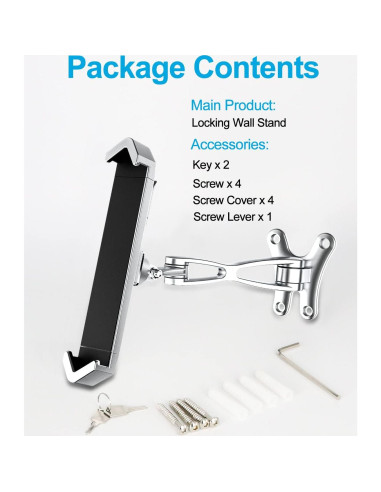 Soporte de Pared Anti-Robo Woleyi para Tabletas 9-14"