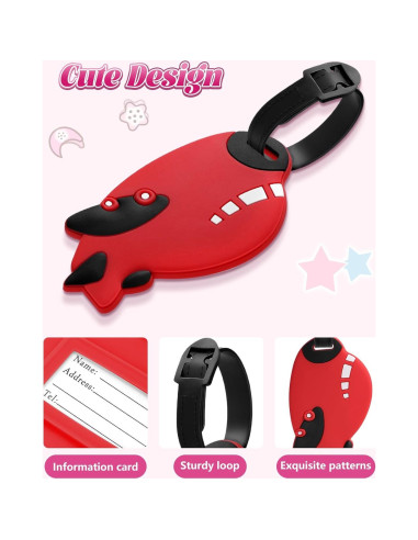 Conjunto de Etiquetas de Equipaje y Funda de Pasaporte Slohif