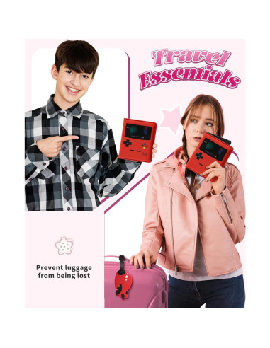 Conjunto de Etiquetas de Equipaje y Funda de Pasaporte Slohif