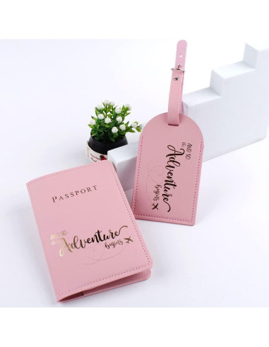Conjunto 2 Etiquetas de Equipaje y 2 Fundas de Pasaporte Bekecidi