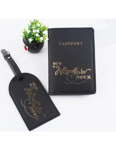 Conjunto 2 Etiquetas de Equipaje y 2 Fundas de Pasaporte Bekecidi