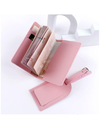 Conjunto 2 Etiquetas de Equipaje y 2 Fundas de Pasaporte Bekecidi