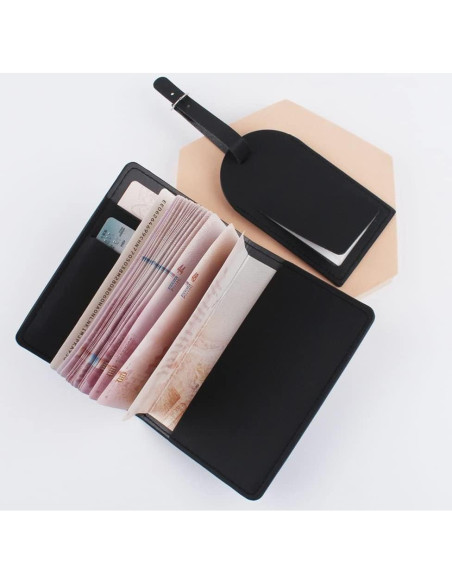Conjunto 2 Etiquetas de Equipaje y 2 Fundas de Pasaporte Bekecidi