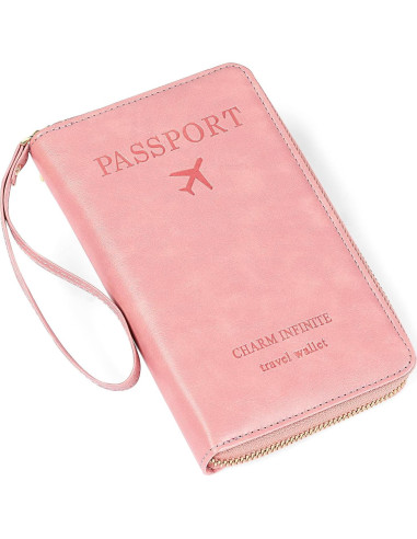 Portafolios de Pasaporte LEEXTON de Cuero con Bloqueo RFID