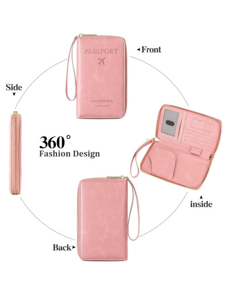 Portafolios de Pasaporte LEEXTON de Cuero con Bloqueo RFID Portafolios de Pasaporte LEEXTON de Cuero con Bloqueo RFID