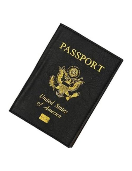 Cartera Soporte Pasaporte Blessings Hub Ultra Delgado Negro