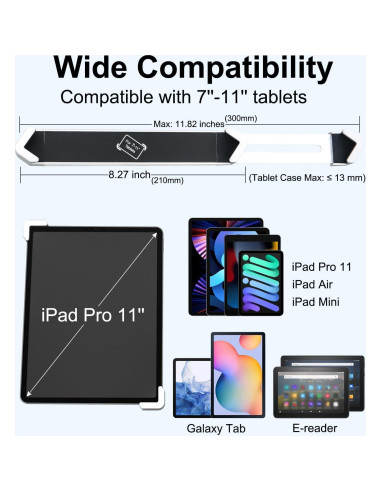 Soporte de Pared Antirrobo Dosvsi para Tabletas 7-11"