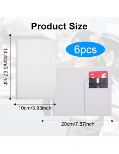 Set de 6 Fundas de Pasaporte de Cuero PU para Sublimación DIY 2