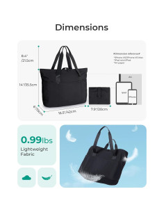 Bolsa Tote Plegable BAGSMART para Mujeres 42x15x36 cm 2