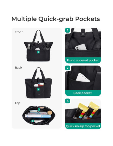 Bolsa Tote Plegable BAGSMART para Mujeres 42x15x36 cm