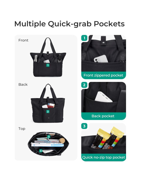 Bolsa Tote Plegable BAGSMART para Mujeres 42x15x36 cm