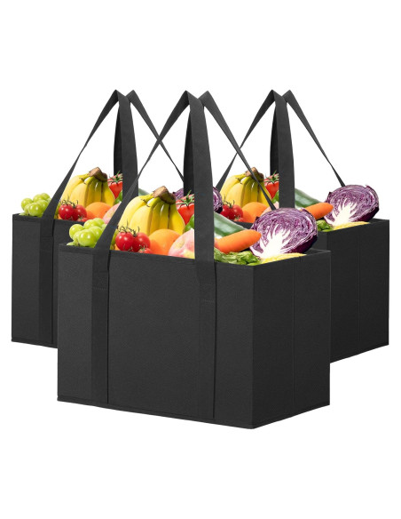Bolsas de Compras Reutilizables Lifewit 3 Piezas Negras