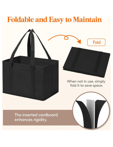 Bolsas de Compras Reutilizables Lifewit 3 Piezas Negras