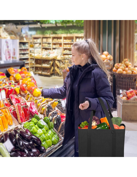 Bolsas de Compras Reutilizables Lifewit 3 Piezas Negras