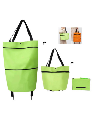 Carrito de Compras Plegable WIMCBLL 30L Impermeable Verde