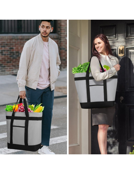 Bolsa Térmica Reutilizable CIVJET 39L Gris para Comida