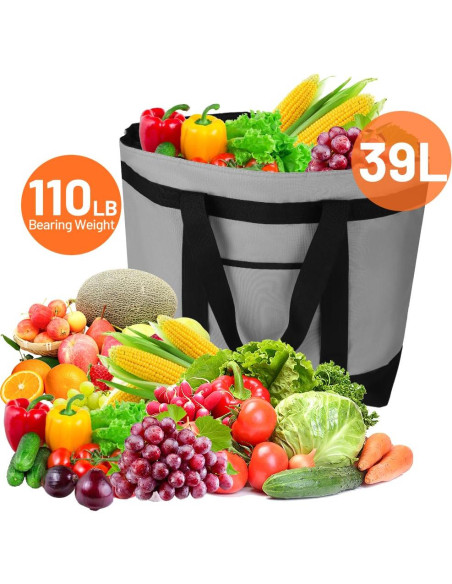 Bolsa Térmica Reutilizable CIVJET 39L Gris para Comida