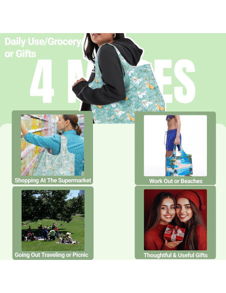 Bolsas de Compras Reutilizables JOVIUMII 6-Pack 25kg Plegables